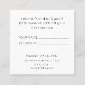 桜フラワーネイビー波ロイヤリティカード スクエア名刺 (裏面)