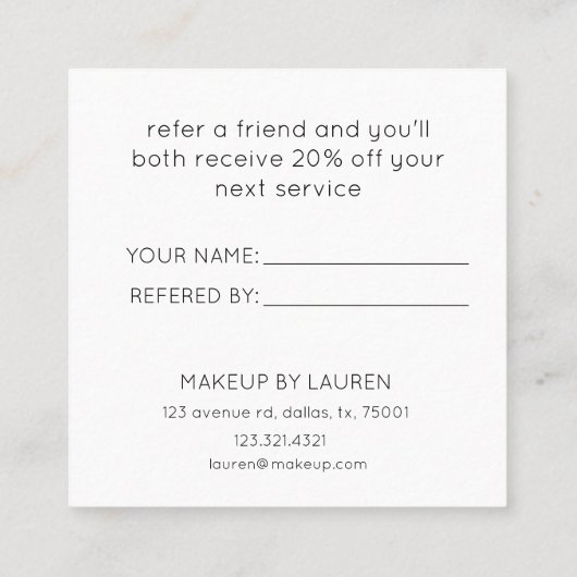 桜フラワーネイビー波ロイヤリティカード スクエア名刺 (裏面)