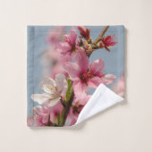 桜フラワー、ピンク日本の写真 バスタオルセット (ウォッシュタオル)