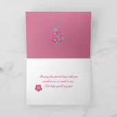 桜フローラろうけつ染めビマイブライドメイド招待状 招待状 (内部)