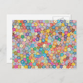 桜フローラカラスプラッシュポストカード ポストカード (正面/裏面)