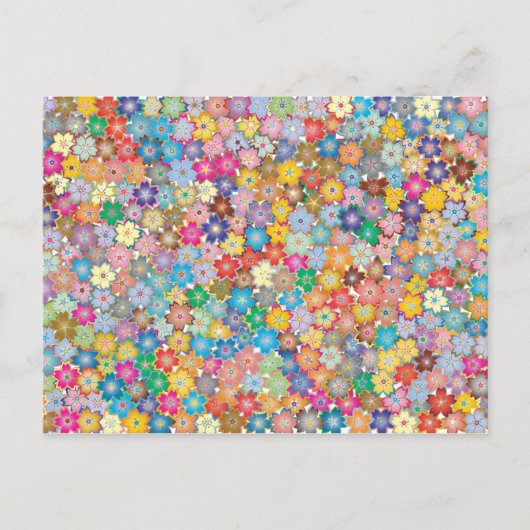 桜フローラカラスプラッシュポストカード ポストカード (正面)