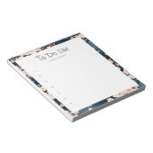 桜フローラネイビーウェーブのTo Doリスト ノートパッド (アングル)