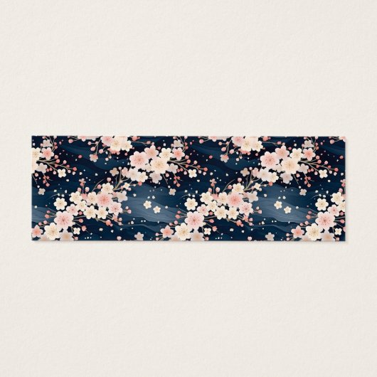 桜フローラネイビースモールビジネスサンキューカード (裏面)