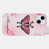 桜ブリス、ピンクモス、桜背景 Case-Mate iPhoneケース (裏面 (横))