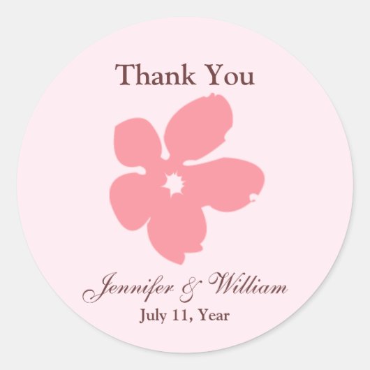 桜ブロッサムシルエットフェイスステッカー ラウンドシール (正面)