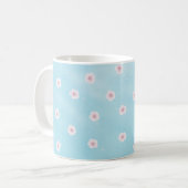 桜ブロッ日本のサム春フローラ コーヒーマグカップ (正面左)