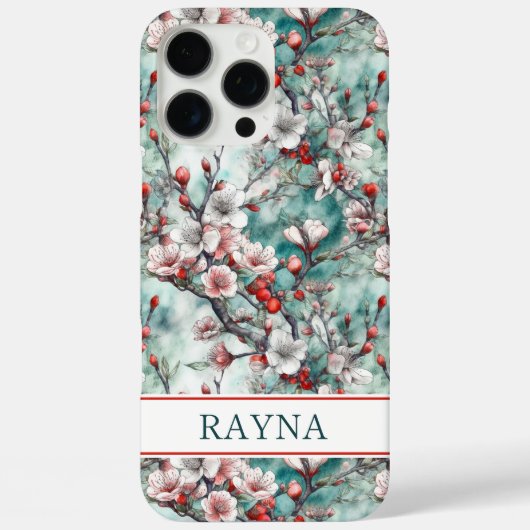 桜プリントモノグラム Case-Mate iPhoneケース (裏面)