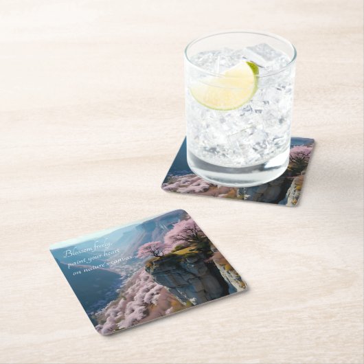 桜マウンテンバレービスタ – アニメ スクエアペーパーコースター (インサイチュ)