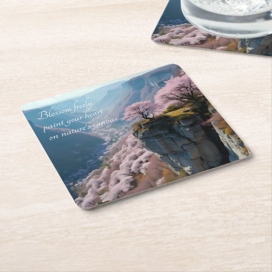 桜マウンテンバレービスタ – アニメ スクエアペーパーコースター (アングル)