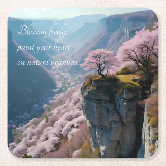 桜マウンテンバレービスタ – アニメ スクエアペーパーコースター (正面)