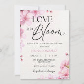 桜ラブ開花さくらんぼブロッサムブライダルシャワー 招待状 (正面)