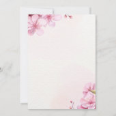 桜ラブ開花さくらんぼブロッサムブライダルシャワー 招待状 (裏面)