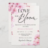 桜ラブ開花さくらんぼブロッサムブライダルシャワー 招待状 (正面/裏面)