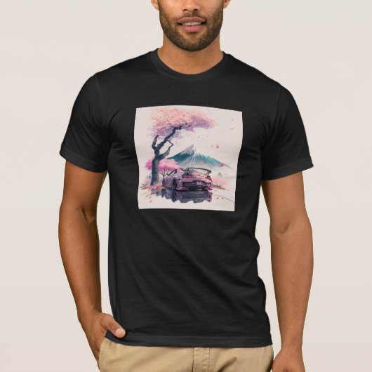 桜ロードに昇る太陽のささやき Tシャツ (正面)