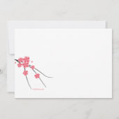 桜中国の新年パーティの招待状 招待状 (裏面)