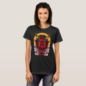 桜付き魔鬼マスク Tシャツ (正面フル)