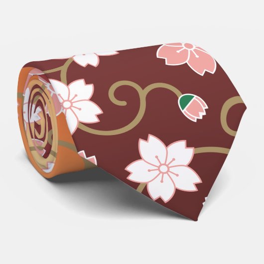 桜唐草 ネクタイ (ロール)