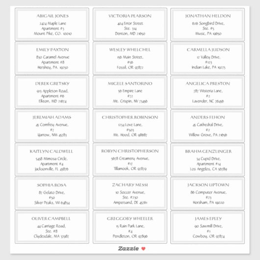 桜山 |ゲストカジュアル住所 シール (シート)