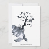 桜山 |モノグカジュアルラム結婚のInvitati 招待状 (裏面)