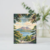 桜島 日本 ポストカード (スタンド正面)