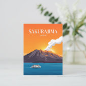 桜島 日本 ポストカード (スタンド正面)