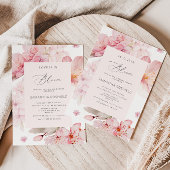 桜愛は開花ブライダルシャワー招待 招待状