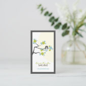 桜愛鳥の桜によっては枝が開花します 名刺 (スタンド正面)