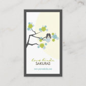 桜愛鳥の桜によっては枝が開花します 名刺 (正面)