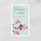 桜愛鳥の桜によっては枝が開花します 名刺 (裏面)
