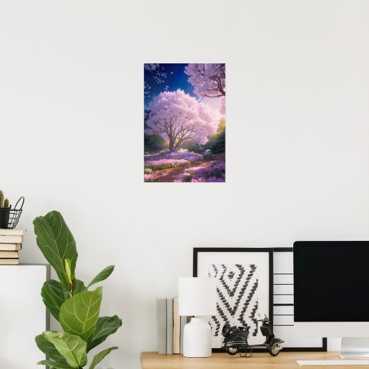 桜放射 ポスター (ホームオフィス)