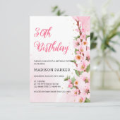 桜日本のさくらんぼブロッサムアジア誕生日 招待状 (スタンド正面)