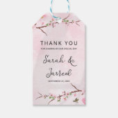 桜日本のさくらんぼブロッサムアジア ギフトタグ (正面)