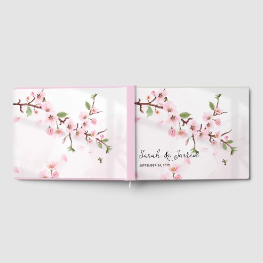 桜日本のさくらんぼブロッサムアジア ゲストブック (全面)