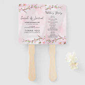 桜日本のさくらんぼブロッサムアジア ハンドファン (正面&裏面)