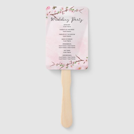 桜日本のさくらんぼブロッサムアジア ハンドファン (裏面)