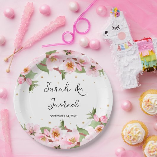 桜日本のさくらんぼブロッサムアジア ペーパープレート (パーティー)