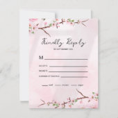 桜日本のさくらんぼブロッサムアジア 出欠カード (正面)