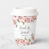 桜日本のさくらんぼブロッサムアジア 紙コップ (裏面)