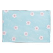 桜日本のさくらんぼブロッサムフローラ 枕カバー (裏面-左)