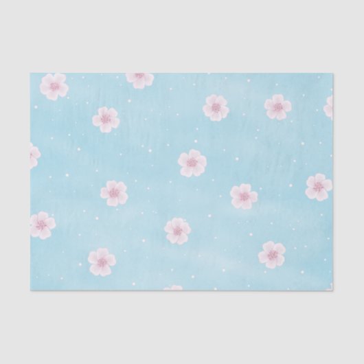 桜日本のさくらんぼブロッサムフローラ 薄葉紙 (正面)