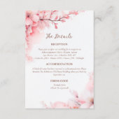 桜日本のさくらんぼブロッサム結婚詳細 エンクロージャーカード (正面)