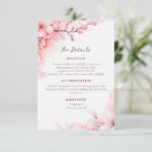 桜日本のさくらんぼブロッサム結婚詳細 エンクロージャーカード (スタンド正面)