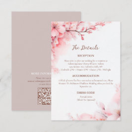 桜日本のさくらんぼブロッサム結婚詳細 エンクロージャーカード