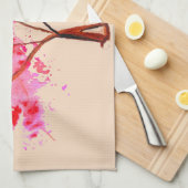 桜日本のさくらんぼブロッサム キッチンタオル (四つ折り)