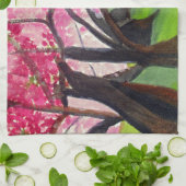 桜日本のさくらんぼブロッサム キッチンタオル (折り畳み)