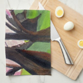 桜日本のさくらんぼブロッサム キッチンタオル (四つ折り)