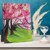 桜日本のさくらんぼブロッサム フォトプラーク (側面)