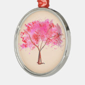 桜日本のさくらんぼブロッサム メタルオーナメント (左)