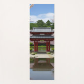 桜日本のさくらんぼ花咲き園神社池 ヨガマット (正面)